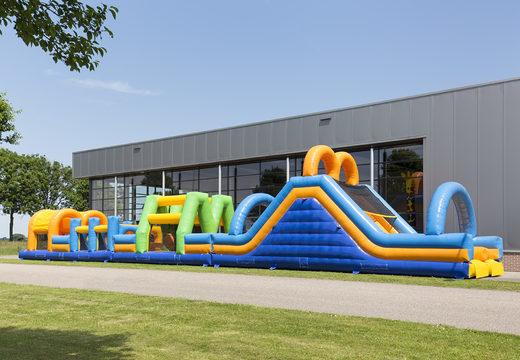 Bestellen sie einen aufblasbaren 27 meter langen doppelparcours in fröhlichen farben für kinder. Kaufen sie aufblasbare hindernisparcours jetzt online bei JB-Hüpfburgen Deutschland