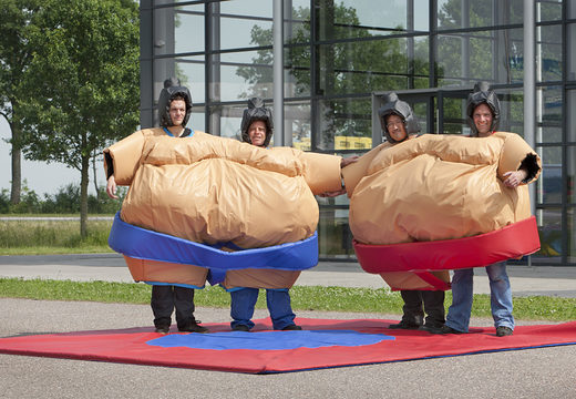 Bestellen sie aufblasbare twin-sumo-anzüge für jung und alt. Kaufen sie aufblasbare sumo-anzüge online bei JB-Hüpfburgen Deutschland