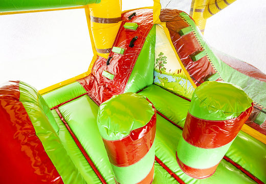 Multiplay-dschungel-hüpfburg mit rutsche und 3D-objekten im Inneren für kinder. Kaufen sie aufblasbare hüpfburgen online bei JB-Hüpfburgen Deutschland