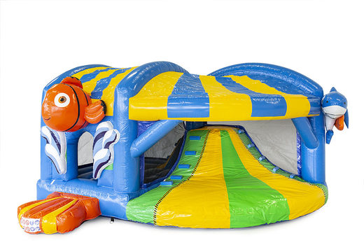 Kaufen sie eine aufblasbare indoor-multiplay-XL-hüpfburg mit rutsche im seaworld-meeresthema für kinder. Bestellen sie aufblasbare hüpfburgen online bei JB-Hüpfburgen Deutschland