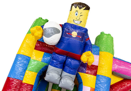 Kaufen sie eine mittelgroße aufblasbare lego-hüpfburg mit rutsche für kinder. Bestellen sie aufblasbare hüpfburgen online bei JB-Hüpfburgen Deutschland