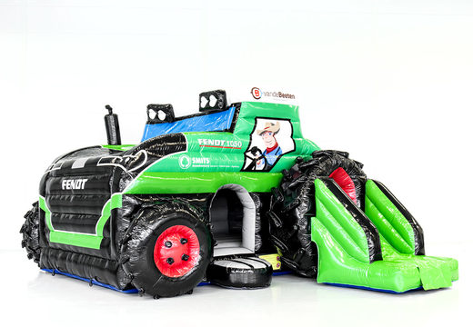 Bestellen sie eine maßgeschneiderte aufblasbare Boomkwekerij Smits - Traktor-hüpfburg werbung nach maß bei JB-Hüpfburgen Deutschland; spezialist für aufblasbare werbeartikel wie kundenspezifische Türsteher