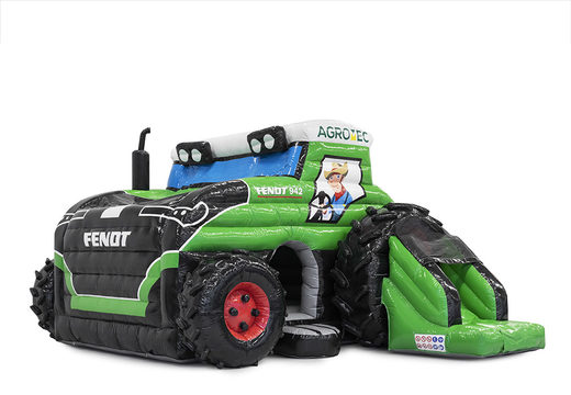 Bestellen sie jetzt eine maßgefertigte Agrotec Traktor-hüpfburg sonderanfertigung bei JB-Hüpfburgen Deutschland. Maßgeschneiderte aufblasbare hüpfburg werbung in verschiedenen formen und größen zum verkauf