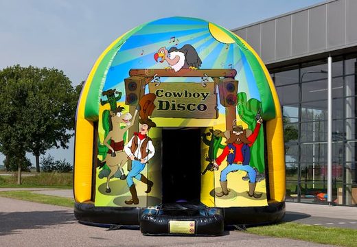 Multithematisches 5,5-meter-hüpfburghaus zum verkauf im cowboy-thema für kinder. Bestellen sie aufblasbare hüpfburgen online bei JB-Hüpfburgen Deutschland