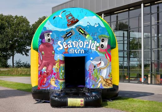 Zum verkauf steht ein 5,5 m langer disco-hüpfburg mit mehreren themen im seaworld-design für kinder. Bestellen sie aufblasbare hüpfburgen jetzt online bei JB-Hüpfburgen Deutschland