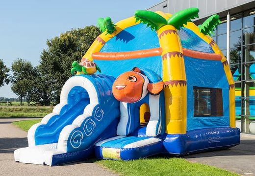 Hüpfburg Maxifun mit Dach und Rutsche im Thema Clownfisch für Kinder kaufen