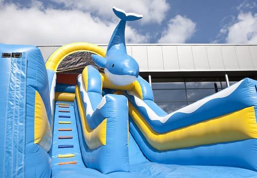 4in1 Hüpfburg Rutsche Delfin mit Pool für den Sommer online für Kids zu kaufen