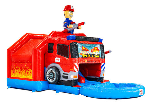 Kaufen Sie das Feuerwehr-Themen-Doppelschuss-Schloss Slide Combo bei JB
