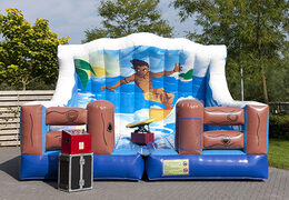 Kaufen sie eine aufblasbare rodeo-sweeper-crashmatte im surf-thema für kinder und erwachsene. Bestellen sie aufblasbare rodeo-kehrmaschinen-fallmatten online bei JB-Hüpfburgen Deutschland
