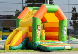 Aufblasbare multifun-hüpfburg im midi-dschungel-design mit dach zum verkauf bei JB-Hüpfburgen Deutschland online
