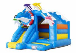 Slide Combo aufblasbarer Prahler mit Delfinen zum Verkauf für Kinder