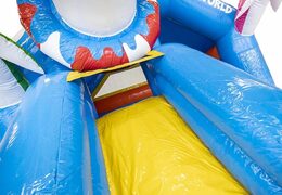 Aufblasbare Hüpfburg im Delphin-Thema in Blau für Kinder kaufen