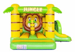 Jungle thematisierte kompakte aufblasbare Hüpfburg mit Rutsche zum Verkauf für Kinder