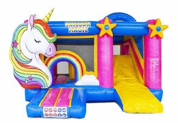 Aufblasbare Hüpfburg mit Einhorn-Thema und Rutsche für Kinder zu verkaufen