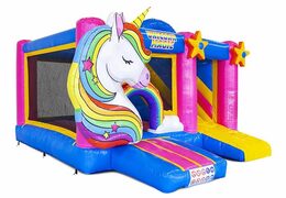 Kaufen Sie aufblasbare Hüpfburg mit Rutsche im Einhorn-Design für Kinder