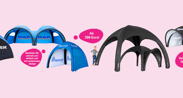 Maßgeschneiderte Zelte auf Anfrage bei JB Inflatables