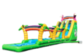 Opblaasbare waterglijbaan met zwembadje kopen in thema flamingo drop and slide voor kinderen