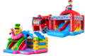JB Springkussens met dubbele glijbaan en veel spring plezier kopen