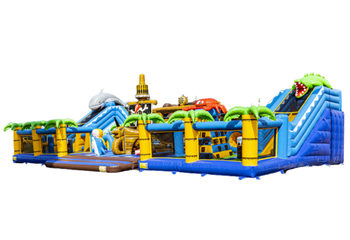 JB Inflatables groot speelpark opblaasbaar is zeewereld thema