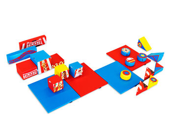 Softplay set large Rollercoaster thema kleurrijke blokken om mee te spelen