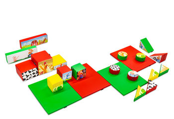 Softplay set large Farm thema kleurrijke blokken om mee te spelen