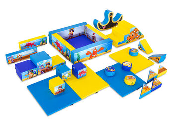 Softplay set XXL Pirate Seaworld thema kleurrijke blokken om mee te spelen