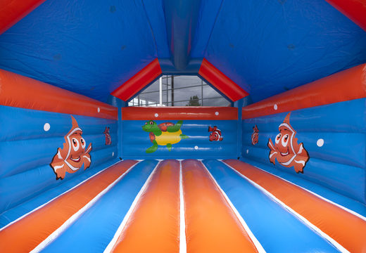 Super hüpfburg mit dach im clownfisch-nemo-design für kinder. Kaufen sie hüpfburgen online bei JB-Hüpfburgen Deutschland