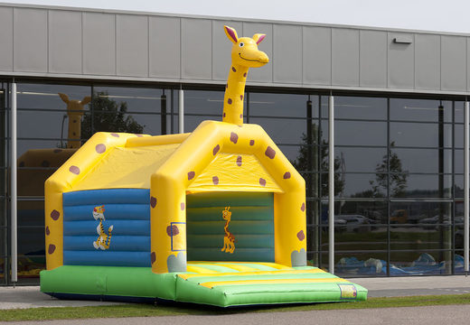 Kaufen sie eine super hüpfburg mit fröhlichen animationen im giraffen-design für kinder. Bestellen sie hüpfburgen online beiJB-Hüpfburgen Deutschland