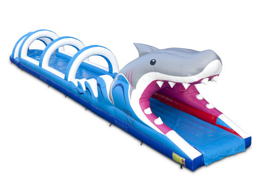 Spektakuläre aufblasbare hai-bauchrutsche mit einer länge von 18 metern für kinder. Kaufen sie aufblasbare bauchrutschen jetzt online bei JB-Hüpfburgen Deutschland