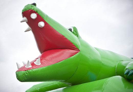 Super hüpfburg mit dach im krokodil-design für kinder. Kaufen sie hüpfburgen online bei JB-Hüpfburgen Deutschland