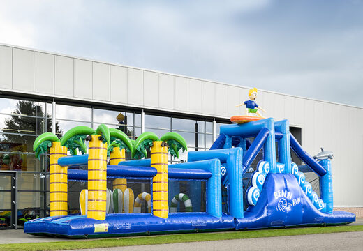 Surfrun 17m hindernisparcours mit 7 spielelementen und bunten objekten für kinder. Kaufen sie aufblasbare hindernisparcours jetzt online bei JB-Hüpfburgen Deutschland