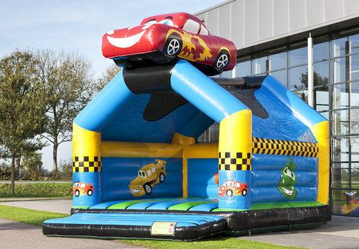 Super hüpfburg mit dach im auto-design für kinder. Kaufen sie hüpfburgen online bei JB-Hüpfburgen Deutschland