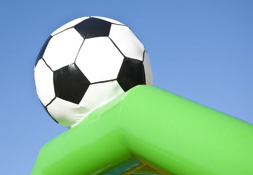 Hüpfburg Groß mit Dach im Thema Fußball für Kinder bestellen