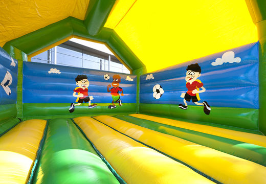 Hüpfburg Super mit Dach im Thema Fußball für Kids zu kaufen