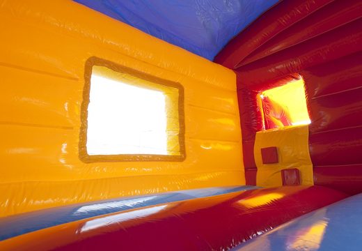Kaufen sie eine aufblasbare indoor-maxi-multifun-hüpfburg im clown-thema mit rutsche für kinder. Bestellen sie hüpfburgen online bei JB-Hüpfburgen Deutschland