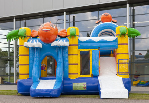 Multiplay-hüpfburg im clownfisch-design mit rutsche für kinder. Kaufen sie aufblasbare hüpfburgen online bei JB-Hüpfburgen Deutschland