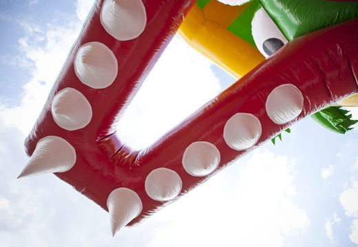 Hüpfburg Multiplay mit Dach mit Rutsche im Thema Krokodil für Kids zu bestellen