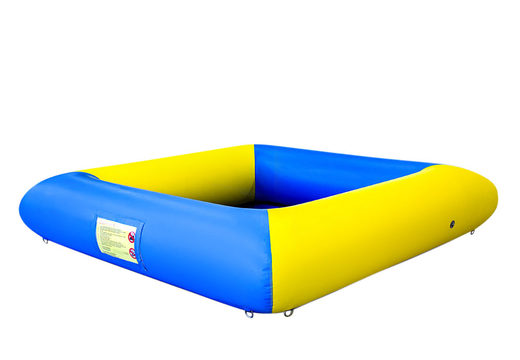 Aufblasbare offene bällebad-hüpfburg zum verkauf im thema standard blau gelb für kinder. Bestellen sie hüpfburgen online bei JB-Hüpfburgen Deutschland