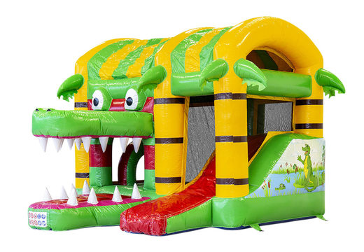 Kaufen sie eine kleine aufblasbare indoor-multiplay-hüpfburg im krokodil-design für kinder. Bestellen sie aufblasbare hüpfburgen online bei JB-Hüpfburgen Deutschland