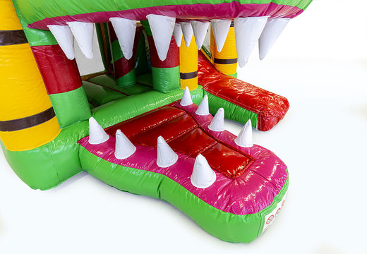 Kaufen sie eine kleine aufblasbare hüpfburg im krokodil-design mit rutsche für kinder. Bestellen sie aufblasbare hüpfburgen online bei JB-Hüpfburgen Deutschland