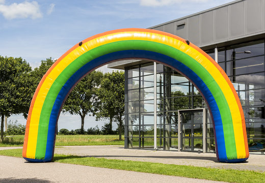 Aufblasbarer 9x6m regenbogenbögen kaufen bei JB-Hüpfburgen Deutschland. Aufblasbarer werbe-rennbögen für sportveranstaltungen in standardfarben und -größen erhältlich