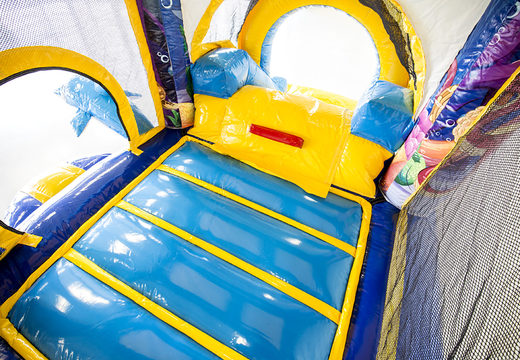 Aufblasbarer mini-multiplay-hüpfburg im delphin-design mit rutsche für kinder. Bestellen sie aufblasbare hüpfburgen online bei JB-Hüpfburgen Deutschland