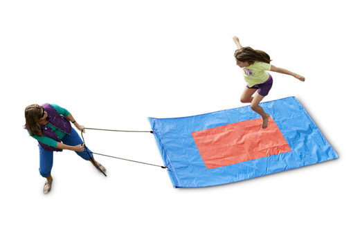 Kaufen sie einen blau-roten fliegenden teppich für groß und klein. Bestellen sie aufblasbare artikel online bei JB-Hüpfburgen Deutschland