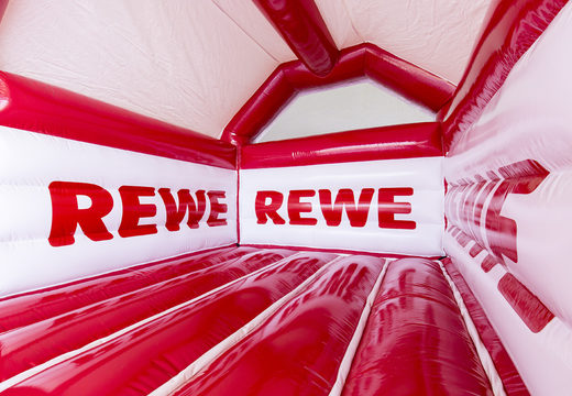 Bestellen sie Rewe maßgefertigte aufblasbare profi profi hüpfburg in roter Farbe jetzt online bei JB-Hüpfburgen Deutschland. Kaufen sie maßgeschneiderte aufblasbare individuelle hüpfburgen in verschiedenen formen und größen