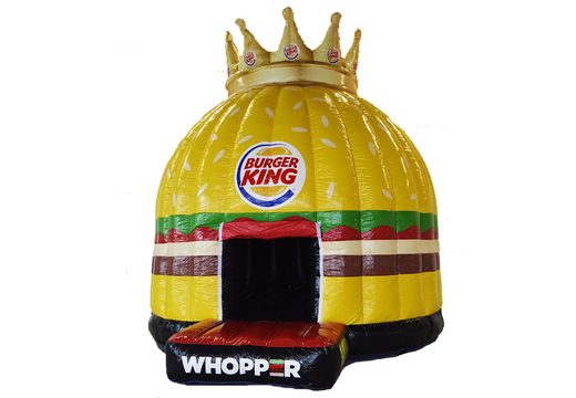 Kaufen sie bei JB-Hüpfburgen Deutschland eine maßgeschneiderte Burger King Whopper-Kuppel-hüpfburg sonderanfertigung  mit der großen 3D-Krone. Fordern sie jetzt ein kostenloses design für aufblasbare hüpfburg mit logo in ihrer eigenen corporate identity an
