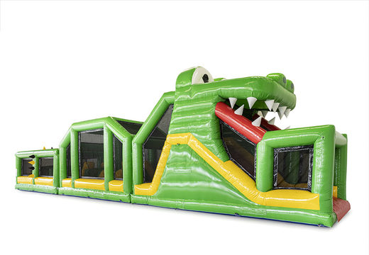 Bestellen sie einen 19 meter langen parcours im krokodil-design mit passenden 3D-objekten für kinder. Kaufen sie aufblasbare hindernisparcours jetzt online bei JB-Hüpfburgen Deutschland