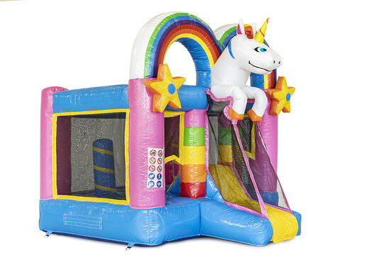 Kaufen sie eine aufblasbare mini-hüpfburg im einhorn-design mit rutsche für kinder. Aufblasbare hüpfburgen mit rutsche zum verkauf bei JB-Hüpfburgen Deutschland
