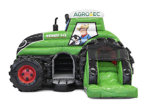 Kaufen sie maßgeschneiderte aufblasbare Agrotec-Traktor-hüpfburg sonderanfertigung in verschiedenen formen und größen. Aufblasbare hüpfburg werbung in allen formen und größen, hergestellt bei JJB-Hüpfburgen Deutschland