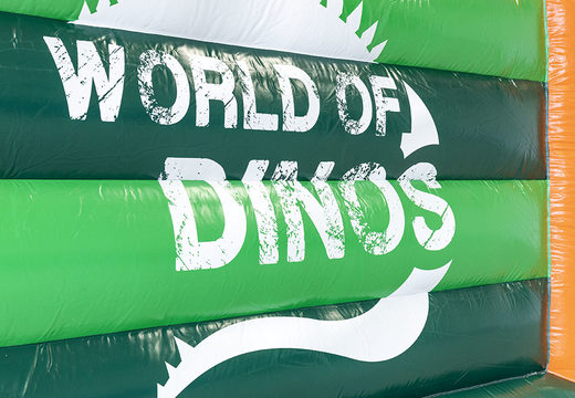 Bestellen sie jetzt die maßgefertigte World of Dinos A Frame Super-individuelle hüpfburgen mit einzigartigen 3D-Objekten und Dino-Illustrationen bei JB-Hüpfburgen Deutschland. Maßgeschneiderte aufblasbare hüpfburg werbung in verschiedenen formen und größen  zum Verkauf