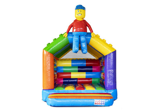Bestellen sie die standard-hüpfburg superblocks in einem auffälligen design und einer lustigen animation in Form einer Puppe für kinder. Hüpfburgen online kaufen bei JB-Hüpfburgen Deutschland